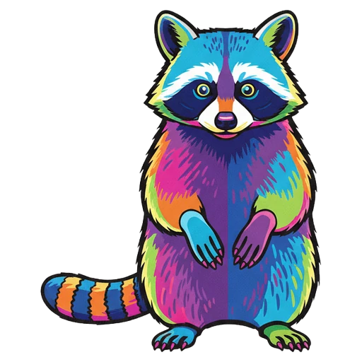 raccoon Pop Art icon