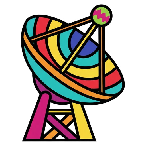 radar dish Pop Art icon