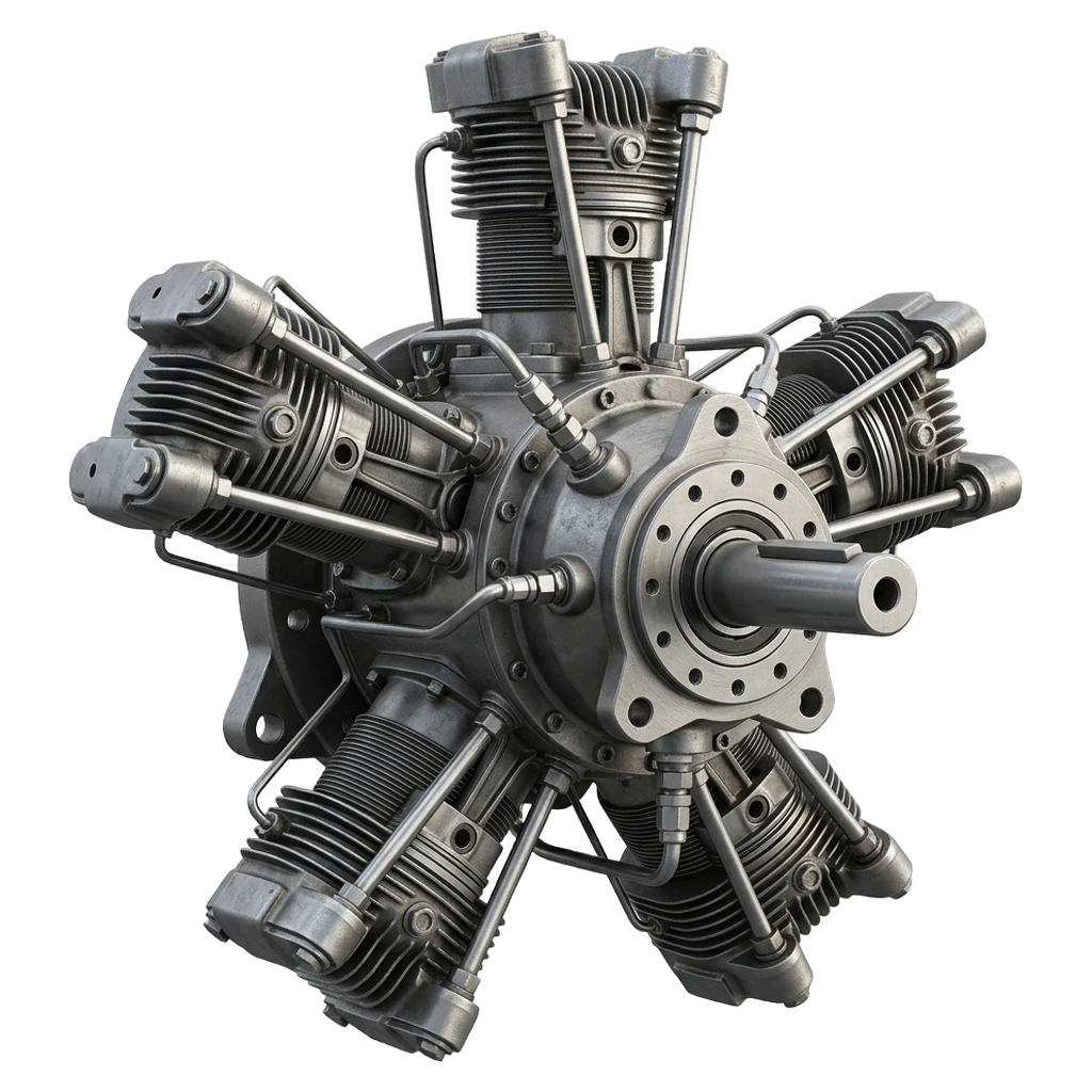 radial piston motor Photorealistic icon
