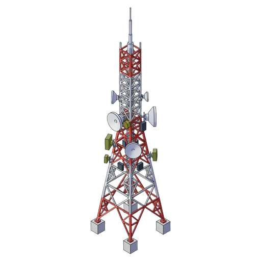 radio tower Isometric icon