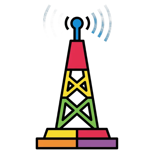 radio tower Pop Art icon