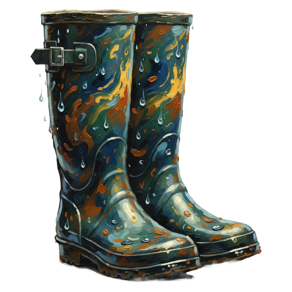 rain boots Oil Painting icon - free AI-generated oil painting icon for web and app projects