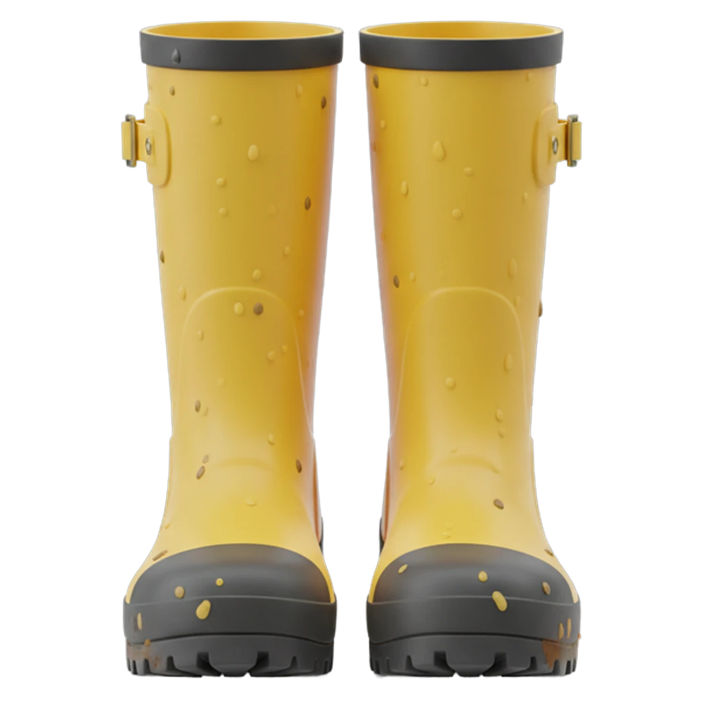 rain boots Photorealistic icon