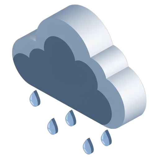 rain cloud Isometric icon