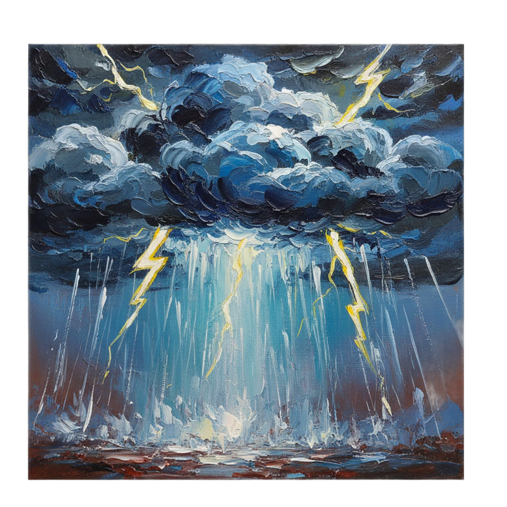 rain storm Oil Painting icon - free AI-generated oil painting icon for web and app projects
