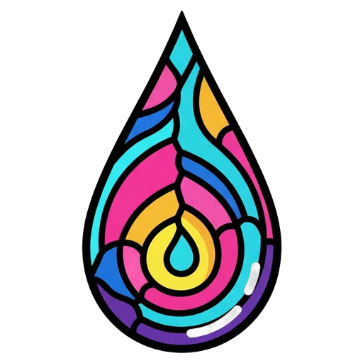 raindrop Pop Art icon