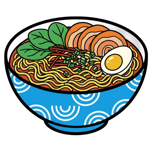 ramen bowl Pop Art icon