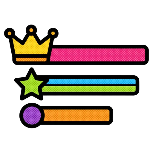 ranking position chart Pop Art icon - free AI-generated pop art icon for web and app projects