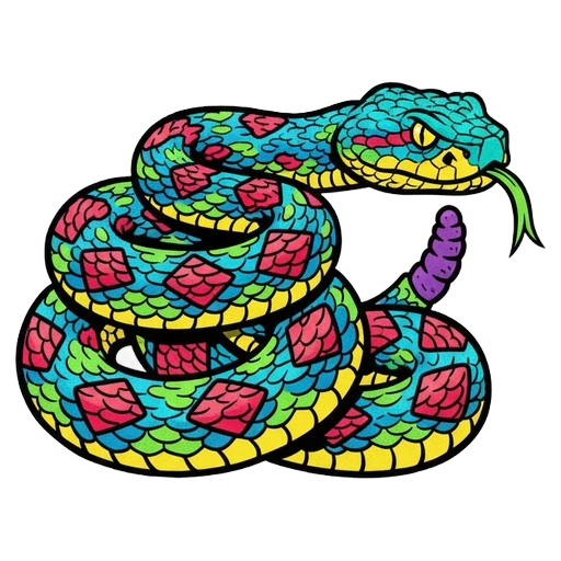 rattlesnake Pop Art icon