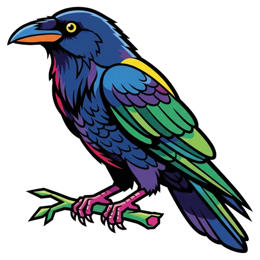 raven Pop Art icon - free AI-generated pop art icon for web and app projects