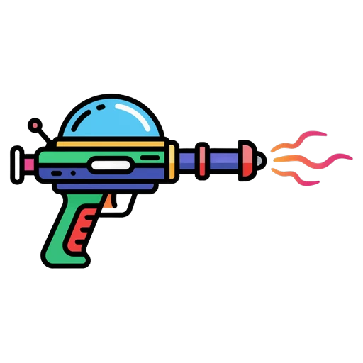 ray gun Pop Art icon