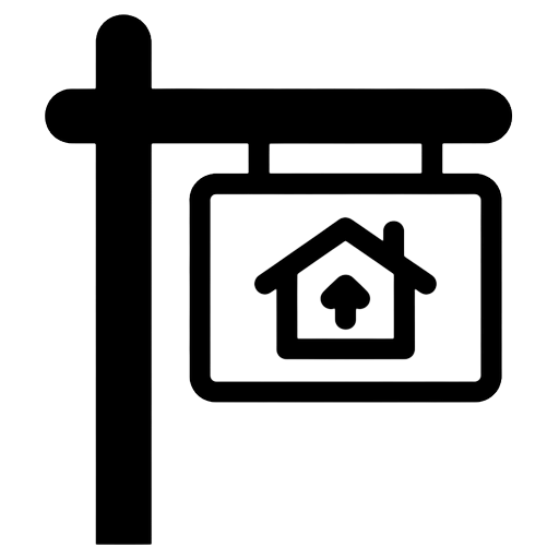 real estate sign Line Art icon