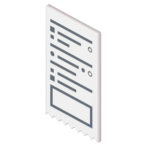 receipt Isometric icon