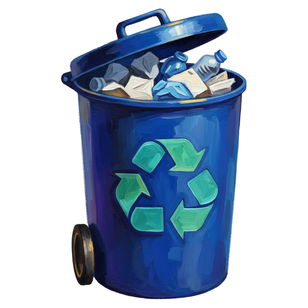 recycling bin Oil Painting icon