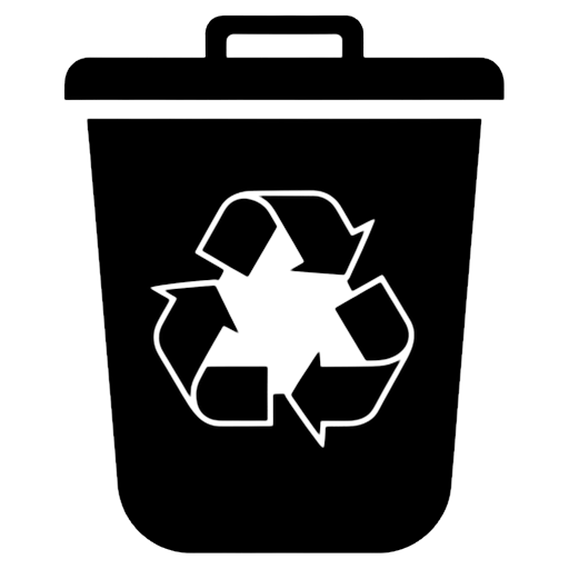 recycling bin Solid Glyph icon