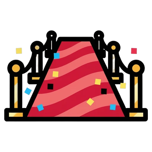 red carpet Pop Art icon