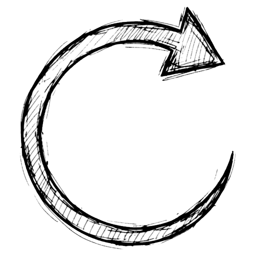 redo arrow Hand Drawn icon