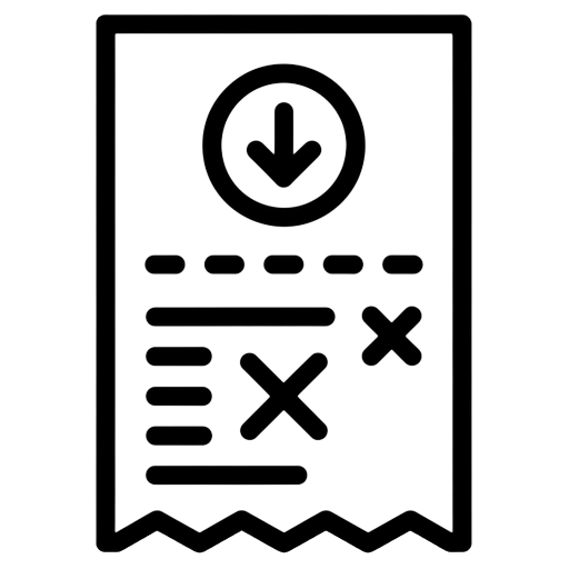 refund receipt Line Art icon - free AI-generated line art icon for web and app projects