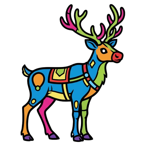 reindeer Pop Art icon