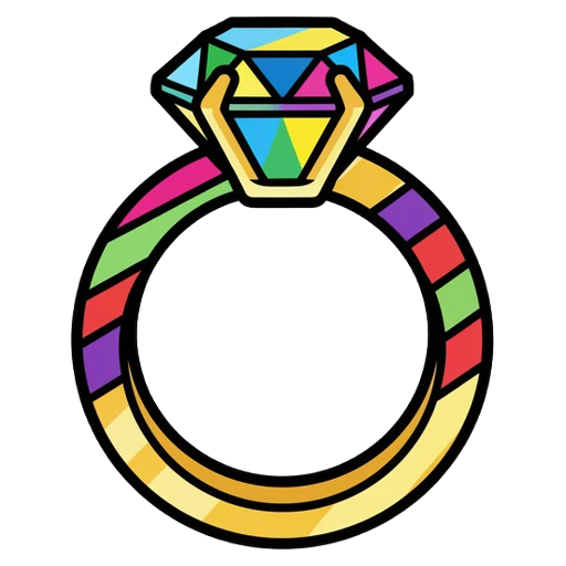 ring Pop Art icon - free AI-generated pop art icon for web and app projects