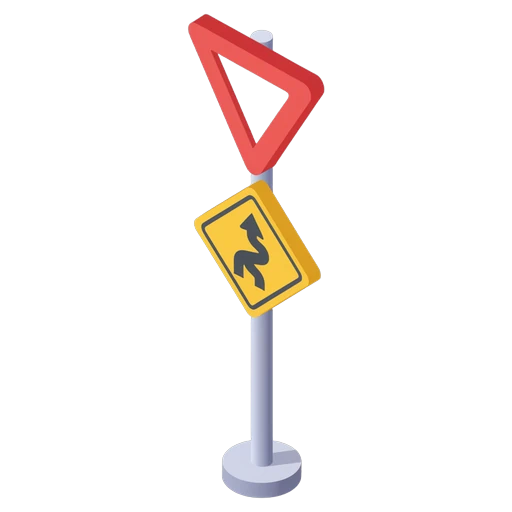 road sign Isometric icon