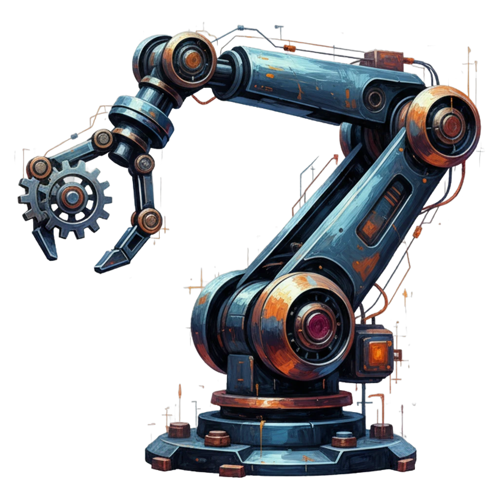 robot automation Oil Painting icon