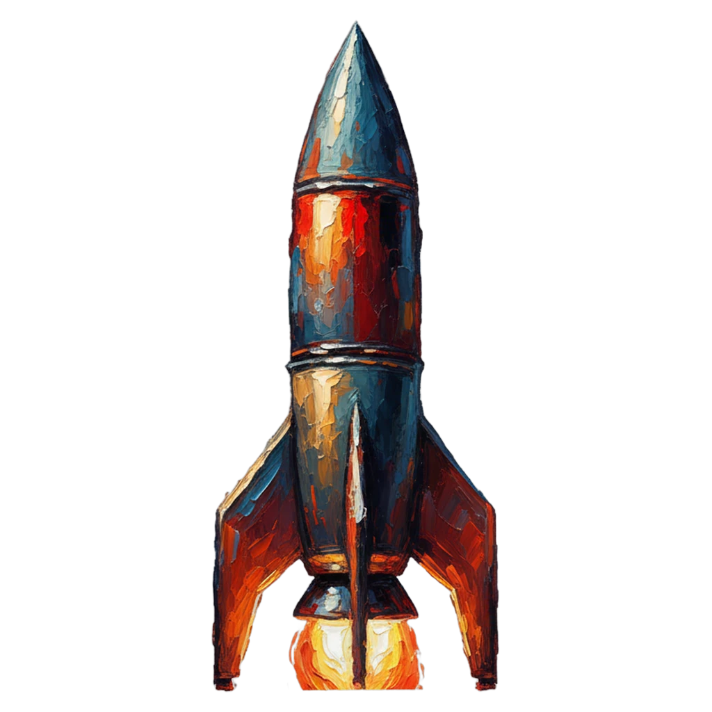 rocket Oil Painting icon