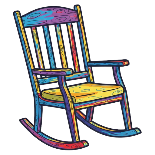 rocking chair Pop Art icon