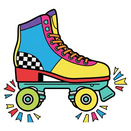 roller skate Pop Art icon