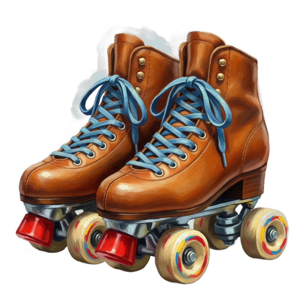 roller skates Oil Painting icon
