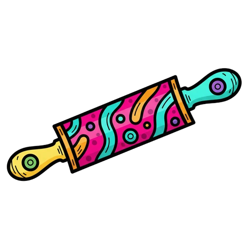 rolling pin Pop Art icon