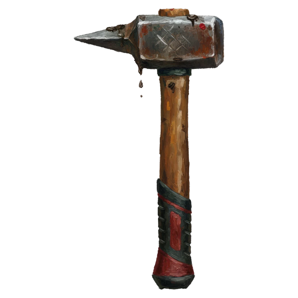 roof repair hammer Oil Painting icon