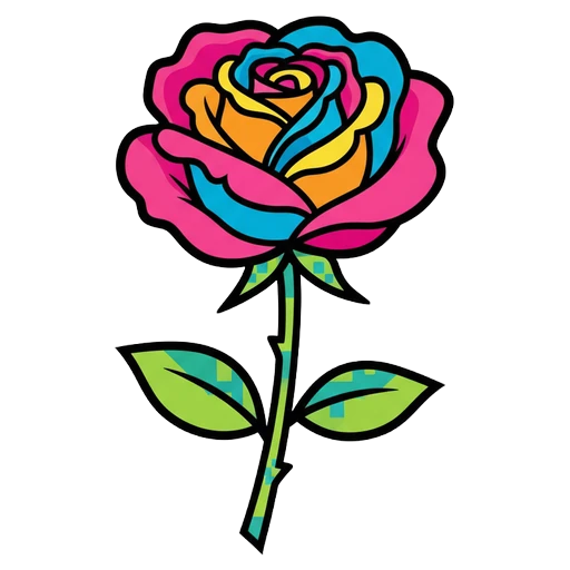 rose Pop Art icon