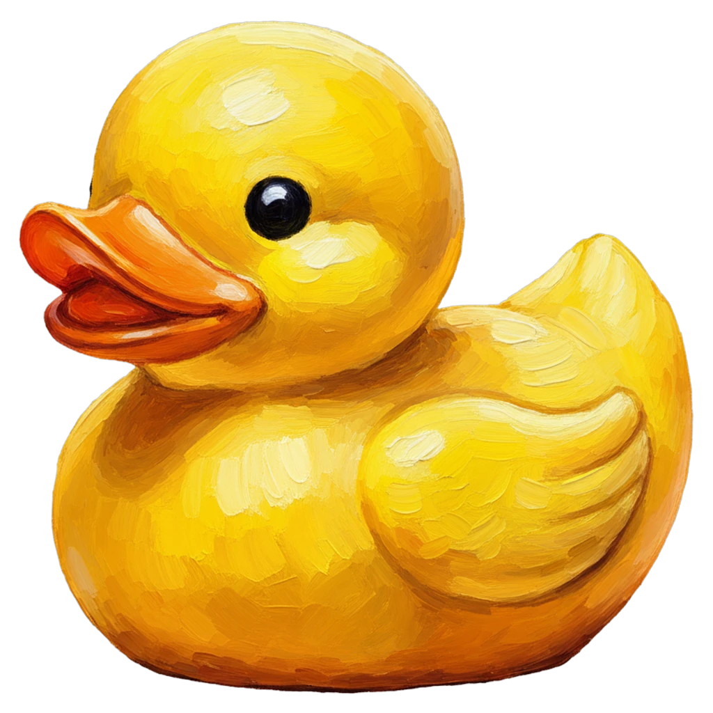 rubber duck Oil Painting icon