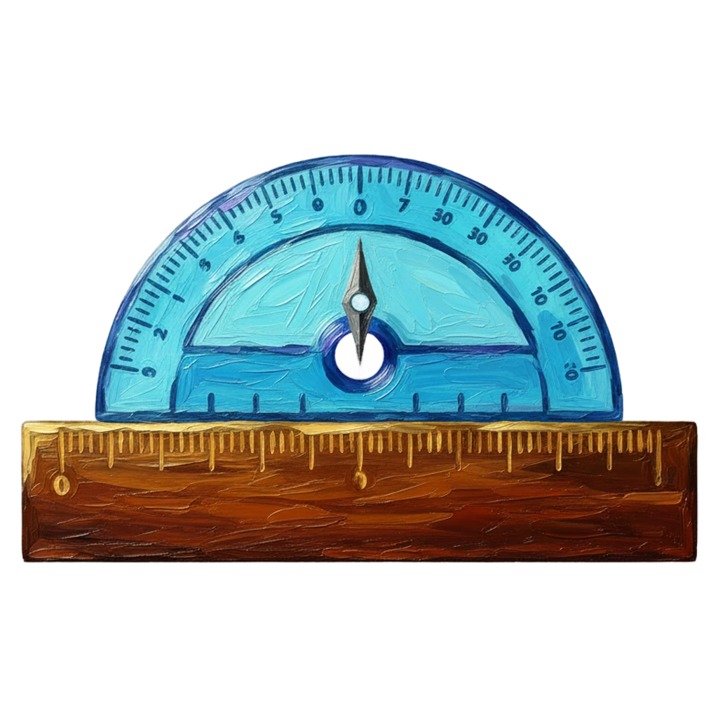 ruler protractor geometry Oil Painting icon