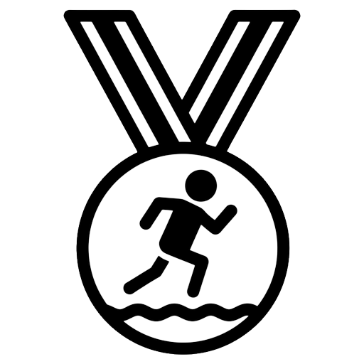 running medal Line Art icon
