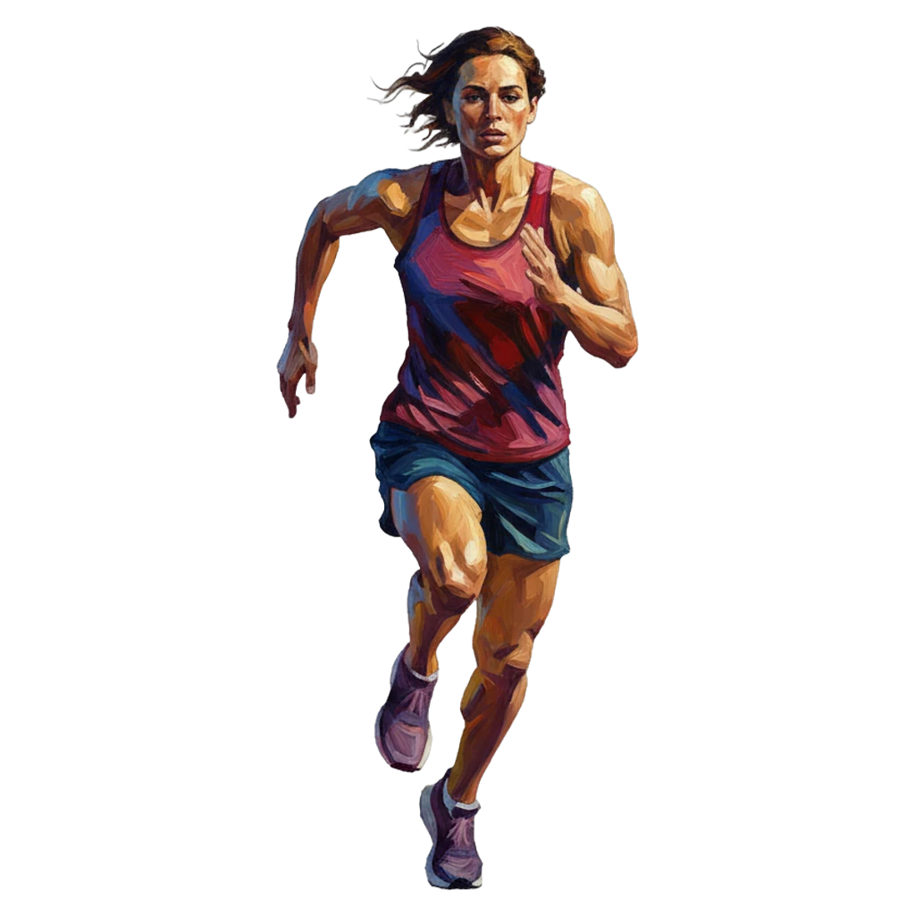 running person Oil Painting icon