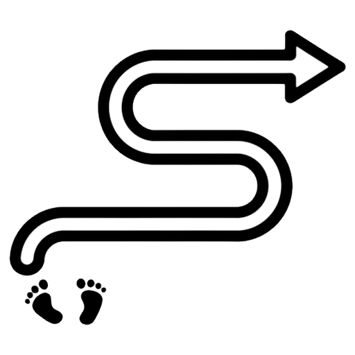 running route Line Art icon