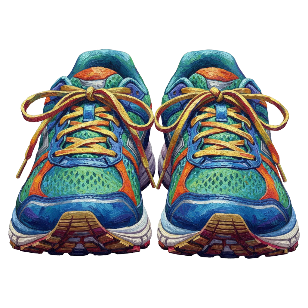 running shoes Oil Painting icon