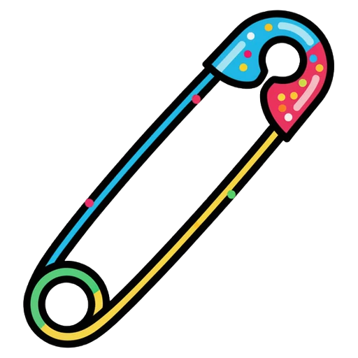 safety pin Pop Art icon