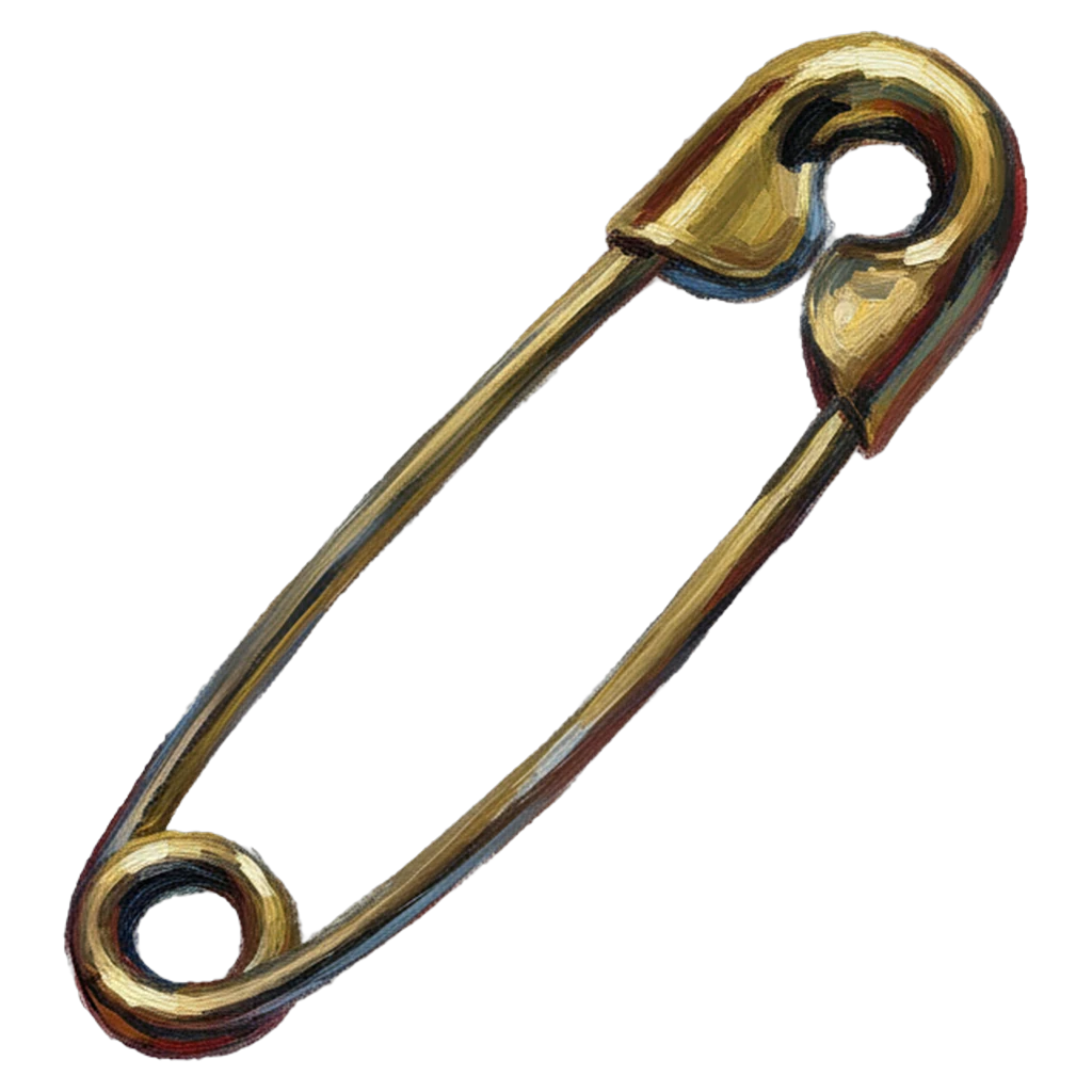 safety pin Oil Painting icon - free AI-generated oil painting icon for web and app projects