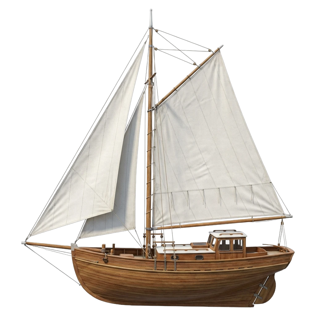sailboat Photorealistic icon