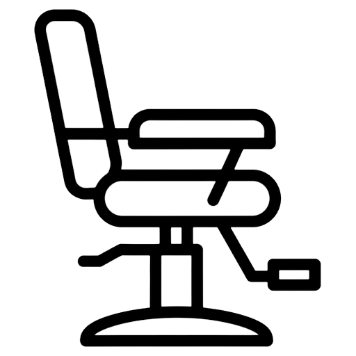 salon chair Line Art icon