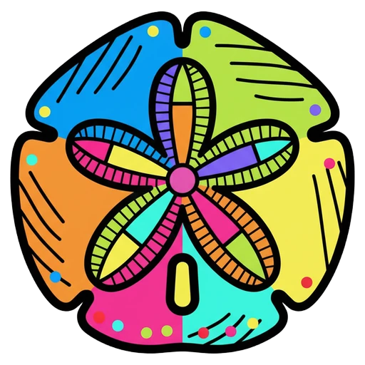 sand dollar Pop Art icon
