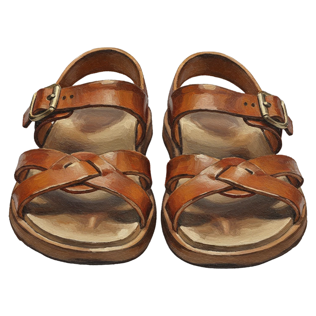 sandals Oil Painting icon