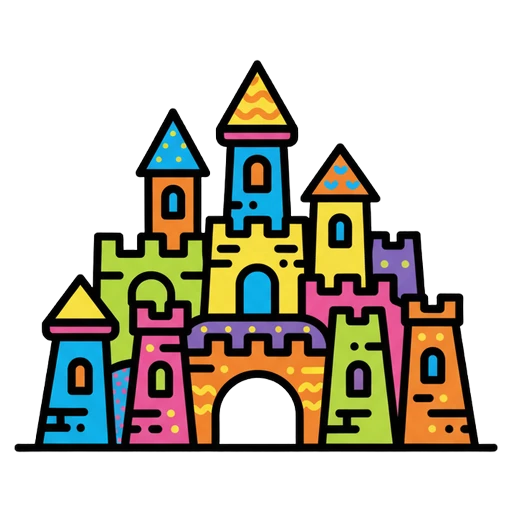 sandcastle Pop Art icon