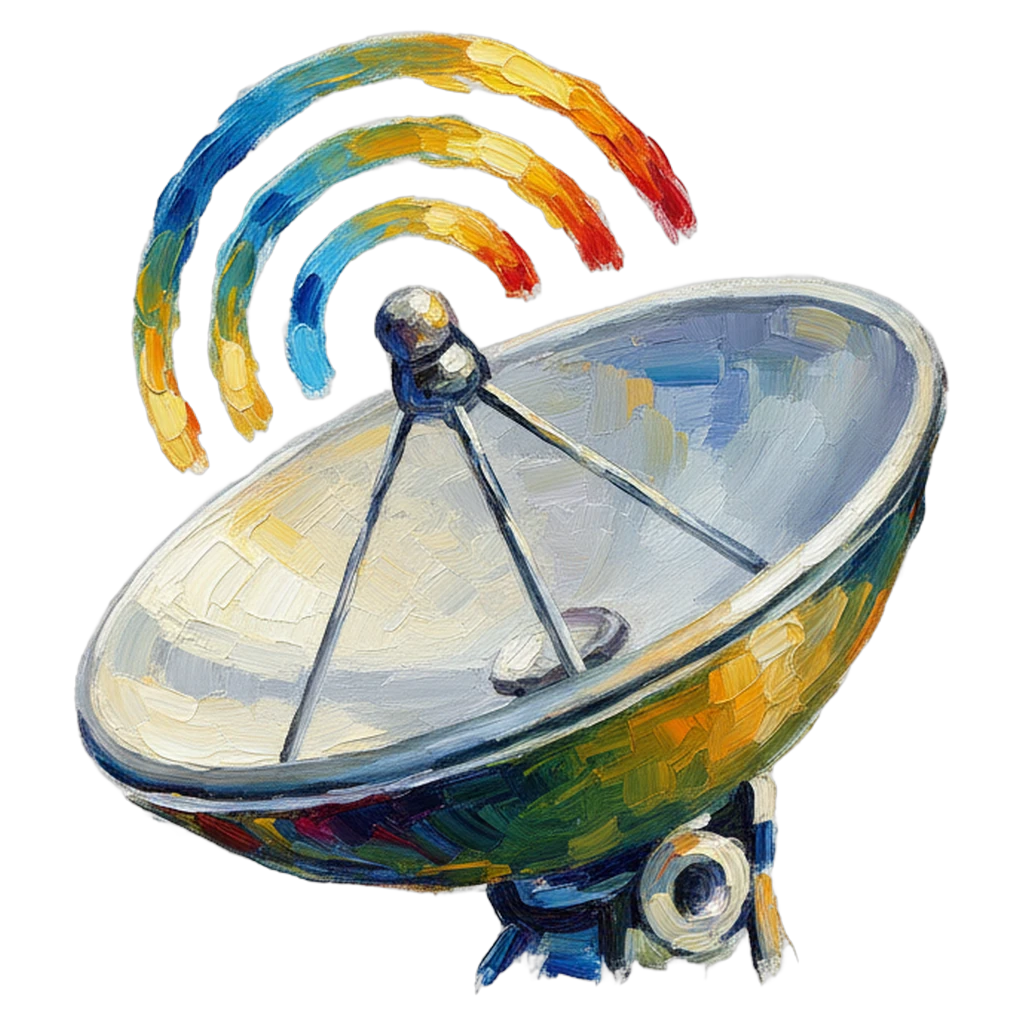 satellite dish signal Oil Painting icon