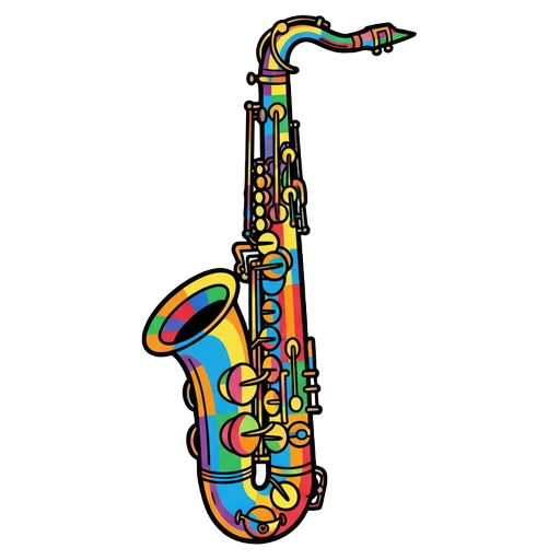 saxophone Pop Art icon