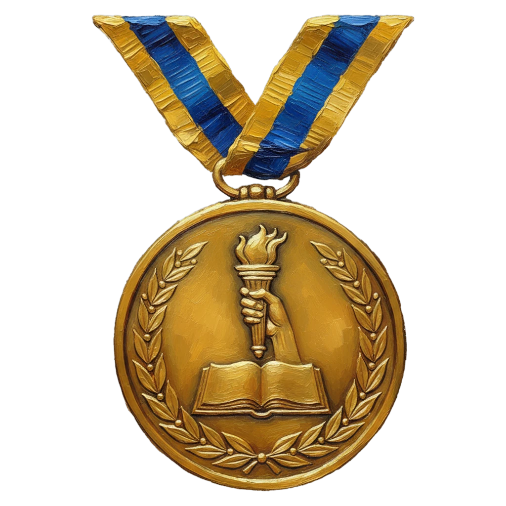 scholarship medal Oil Painting icon