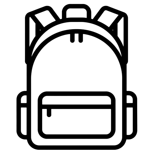 school backpack Line Art icon - free AI-generated line art icon for web and app projects